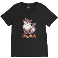 Feline Ea V-neck Tee | Artistshot