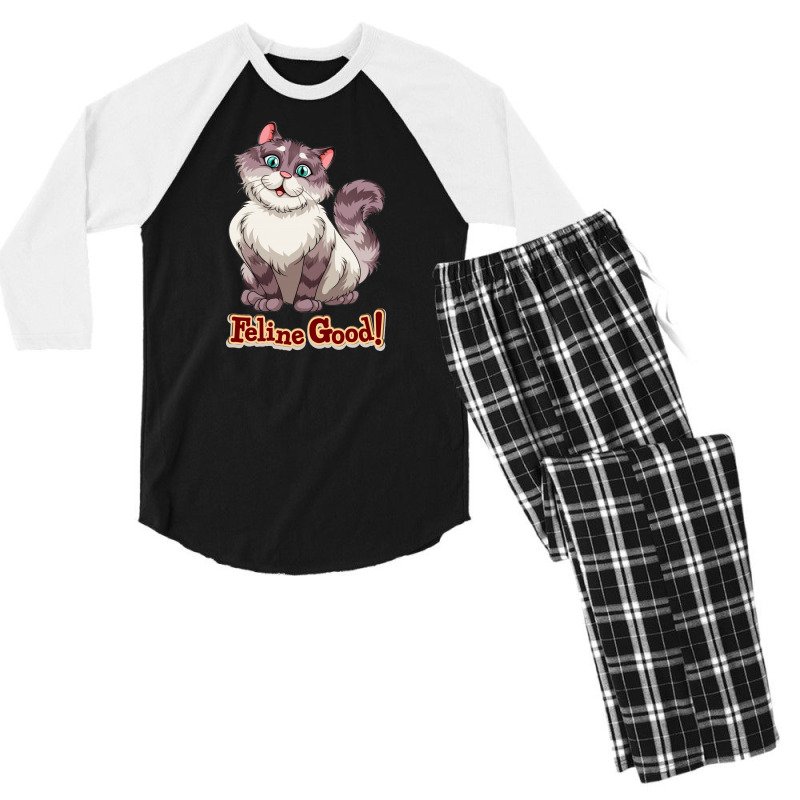 Feline Ea Men's 3/4 Sleeve Pajama Set | Artistshot