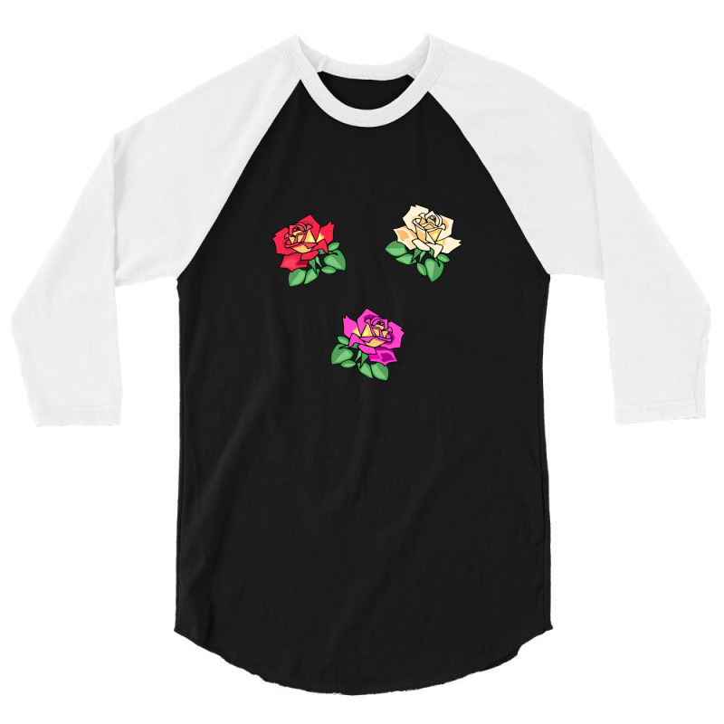 Rose Flowers 3/4 Sleeve Shirt | Artistshot