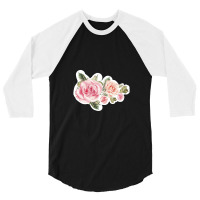 Roses Art Pattern 3/4 Sleeve Shirt | Artistshot