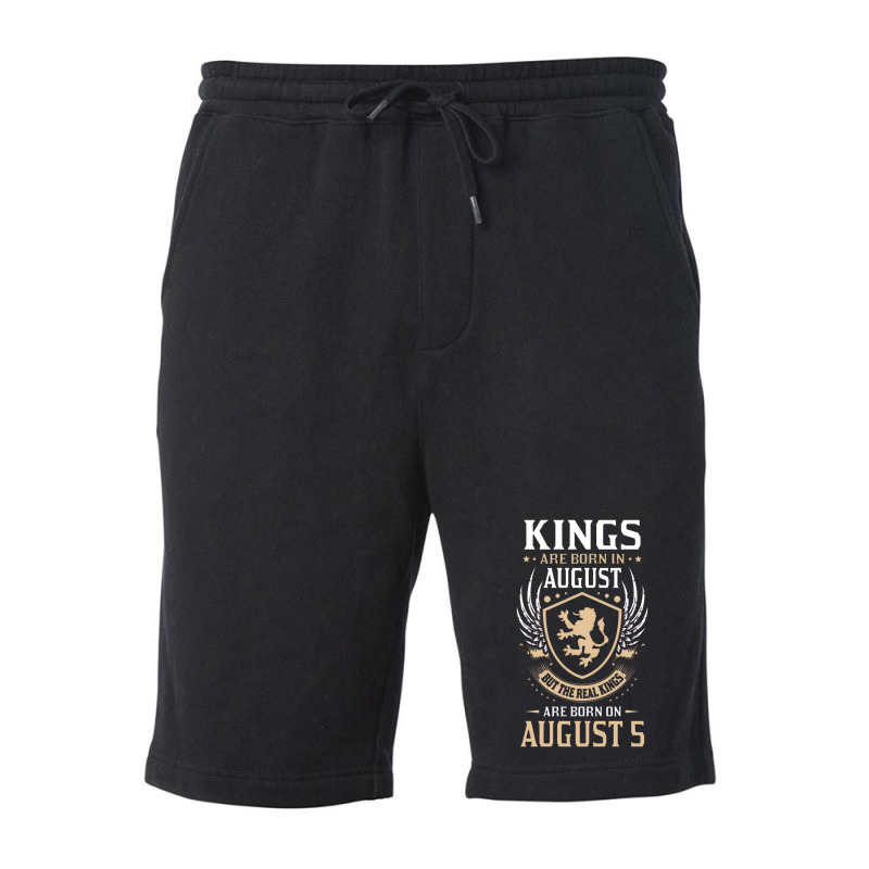 Kings Are Born In August But The Real Kings Are Bo Fleece Short | Artistshot