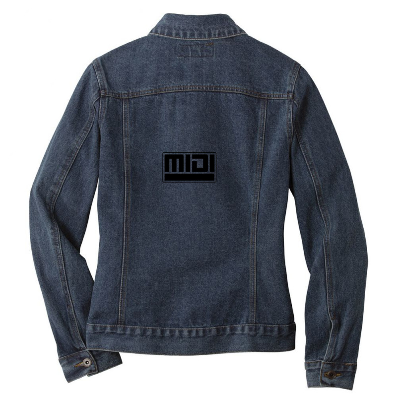 Midi - Musical Instrument Digital Interface Ladies Denim Jacket by KarlinRomick | Artistshot