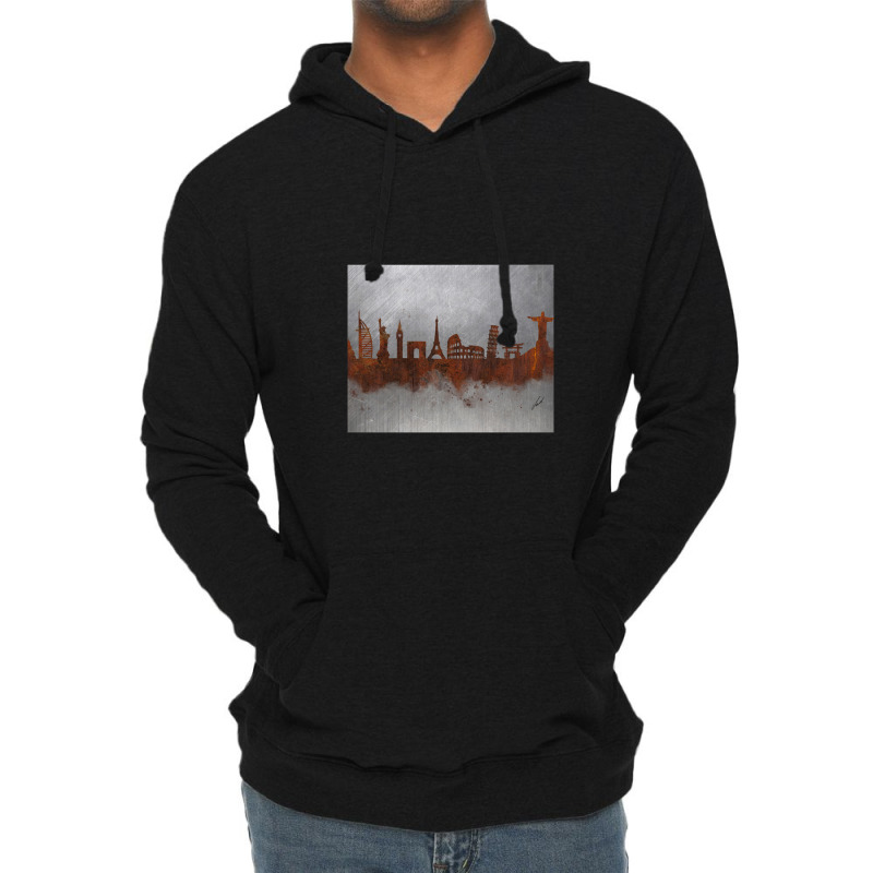 Rust Around The World 1 Lightweight Hoodie | Artistshot