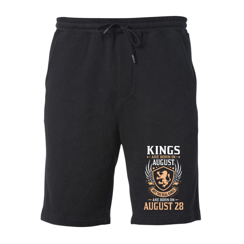 Kings Are Born In August But The Real Kings Are Bo Fleece Short | Artistshot