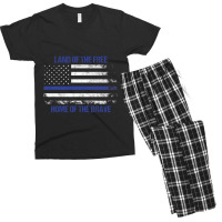 Land Of The Free, Home Of The Brave Men's T-shirt Pajama Set | Artistshot