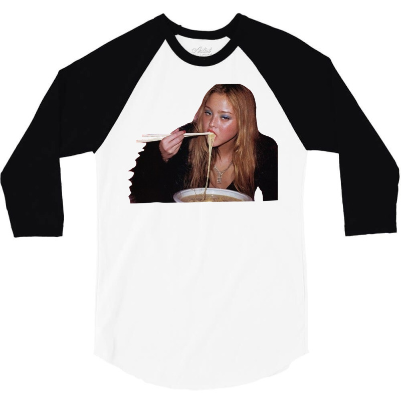 Devon Aoki Ramen Transparent Sticker 3/4 Sleeve Shirt by biswshedevank | Artistshot