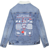 Christmas Home Security Unisex Sherpa-lined Denim Jacket | Artistshot