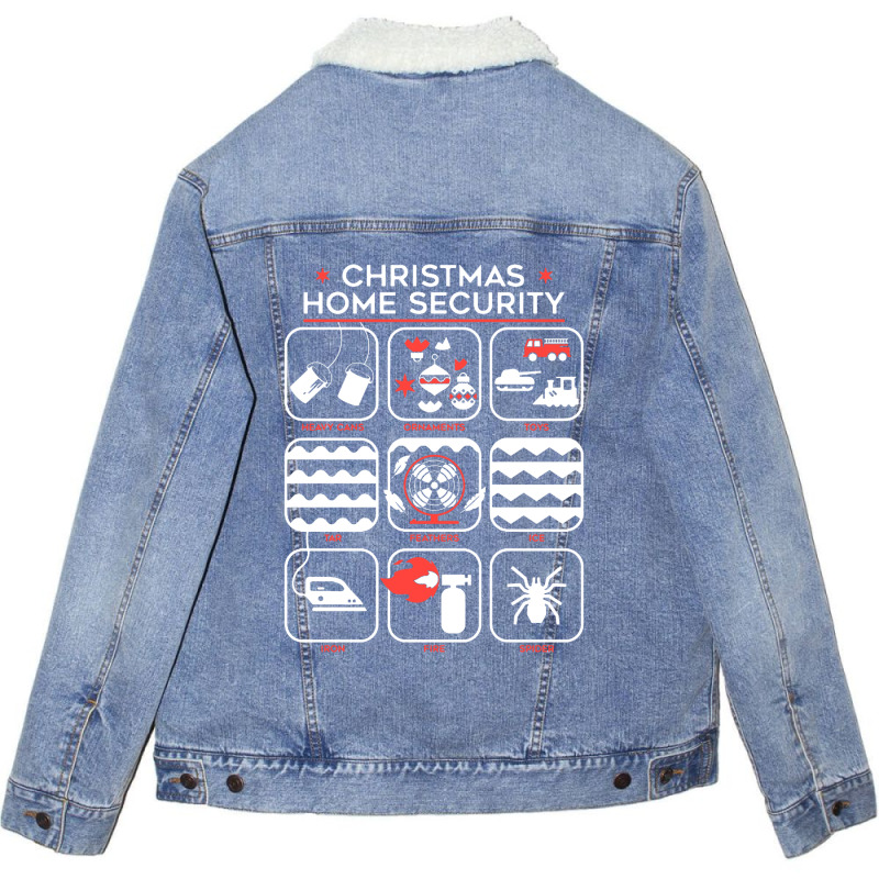 Christmas Home Security Unisex Sherpa-lined Denim Jacket | Artistshot