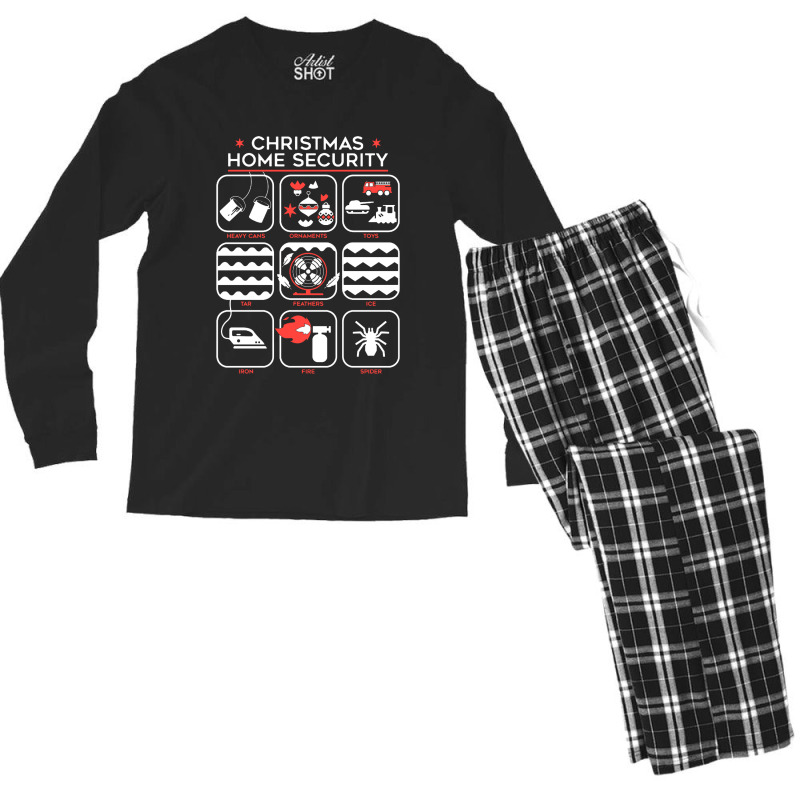 Christmas Home Security Men's Long Sleeve Pajama Set | Artistshot