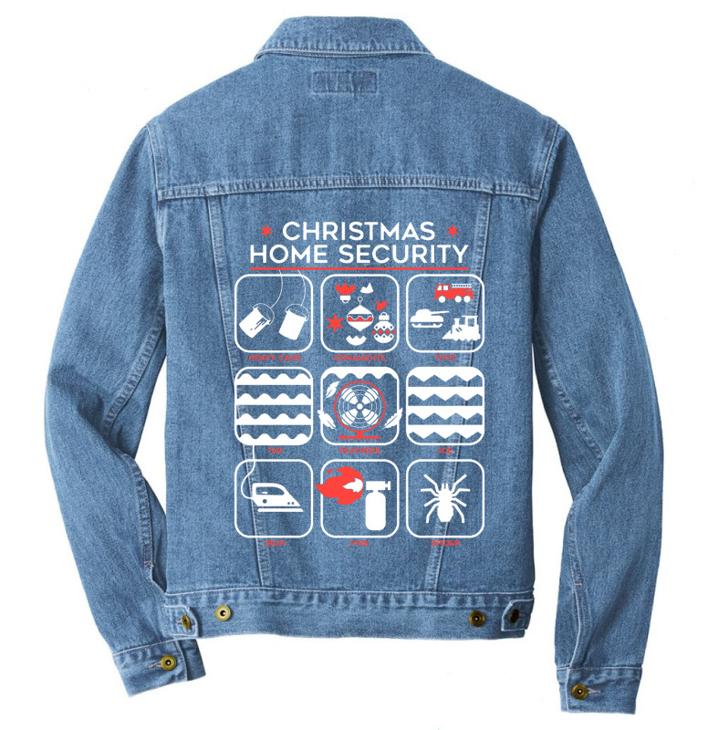 Christmas Home Security Men Denim Jacket | Artistshot