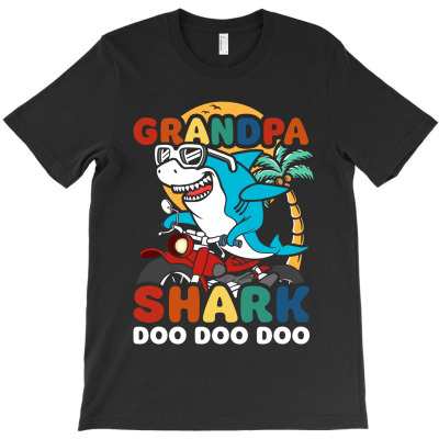 Grandpa Shark Doo Doo Doo T-shirt Designed By Mehtap