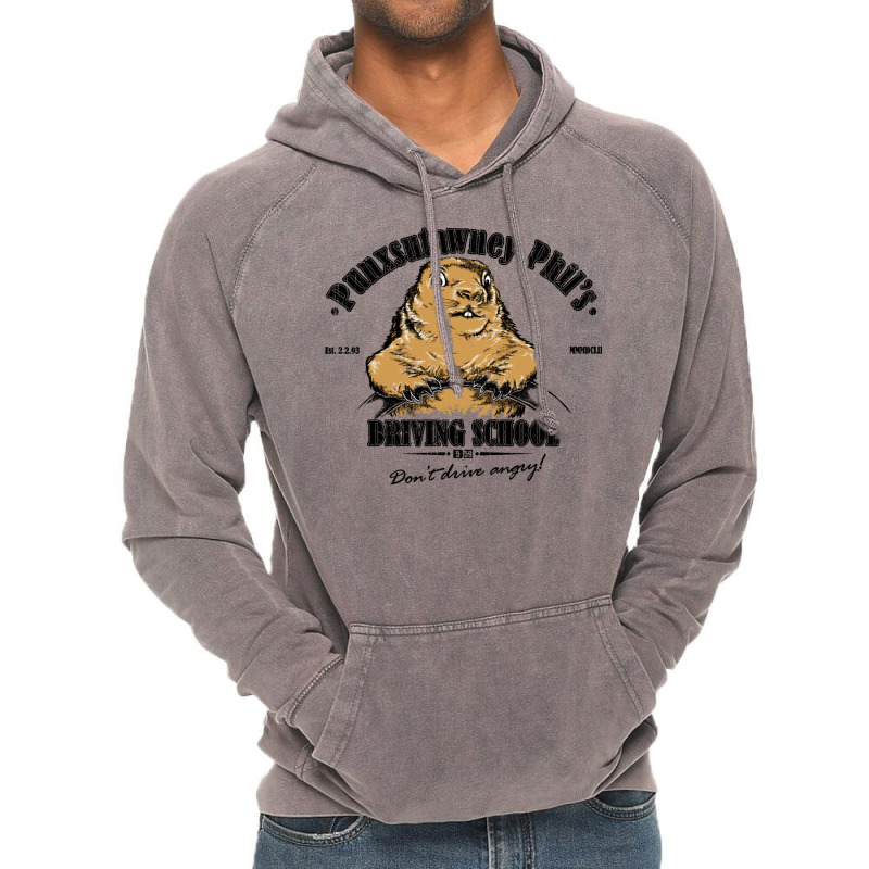 Punxsutawney Phil's Driving School Vintage Hoodie by nicolslauthao | Artistshot