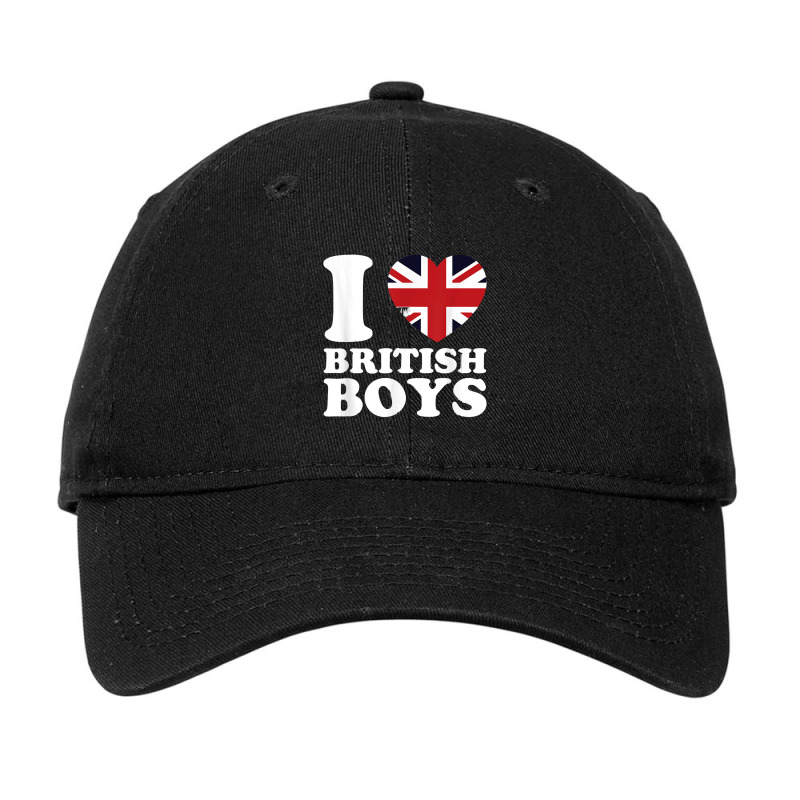 I Love British Boys Uk Union Jack Heart  Novelty G Adjustable Cap by LATOYA89 | Artistshot