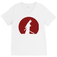 Samurai Jack Silhouette V-neck Tee | Artistshot