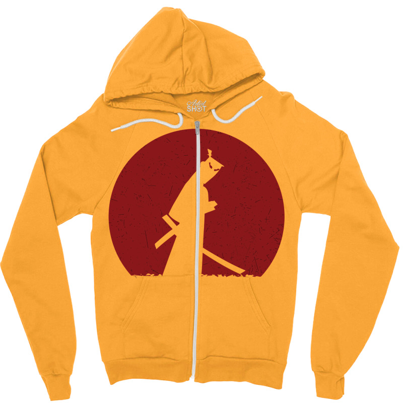 Samurai Jack Silhouette Zipper Hoodie by anestiskenax | Artistshot