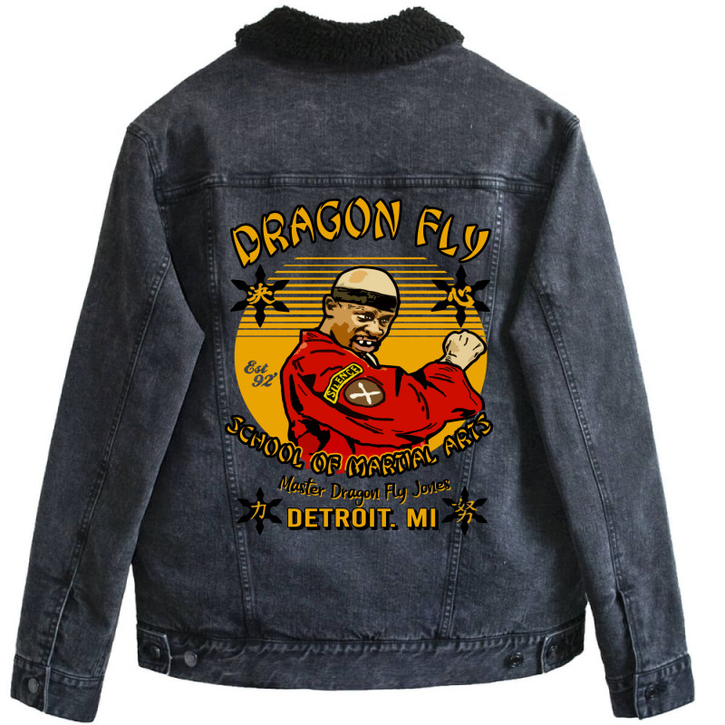 Dragon Fly Martin Lawrence 90s Movie Parody Unisex Sherpa-Lined Denim Jacket by biswshedevank | Artistshot