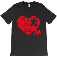 Jigsaw Puzzle Heart T-shirt | Artistshot