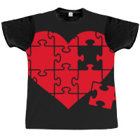 Jigsaw Puzzle Heart Graphic T-shirt | Artistshot