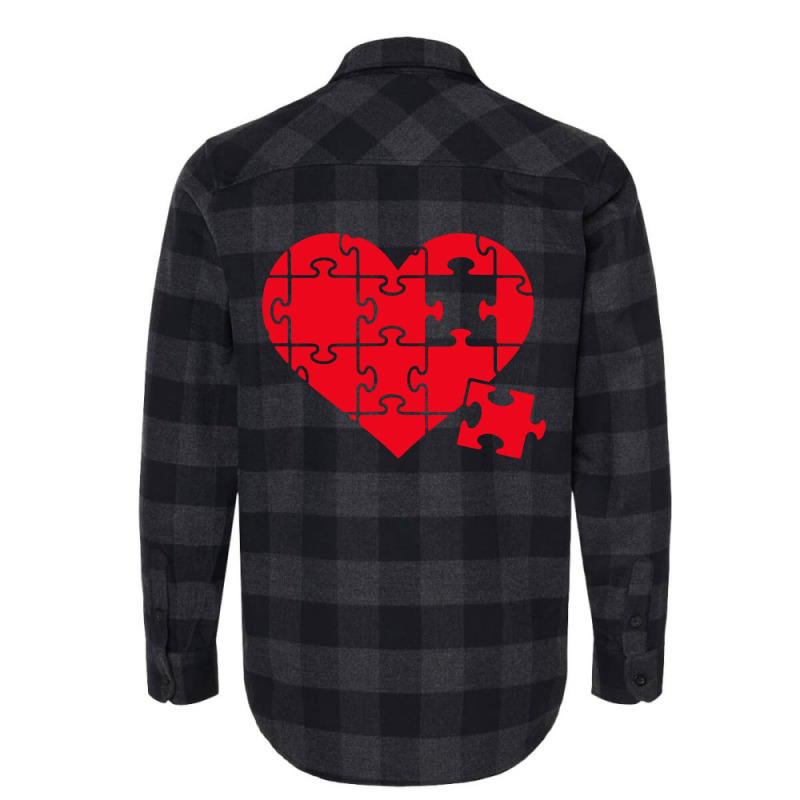 Jigsaw Puzzle Heart Flannel Shirt | Artistshot