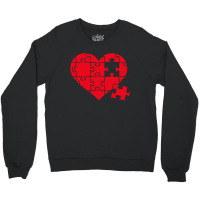 Jigsaw Puzzle Heart Crewneck Sweatshirt | Artistshot