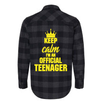 Keep Calm I'm An Official Teenager Flannel Shirt | Artistshot