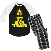 Keep Calm I'm An Official Teenager Men's 3/4 Sleeve Pajama Set | Artistshot