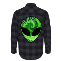 Alien Head Green Glow Party Rave Men And Women Flannel Shirt | Artistshot