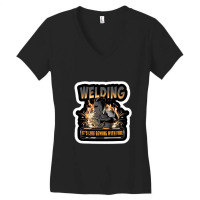 Welding Women's V-neck T-shirt | Artistshot