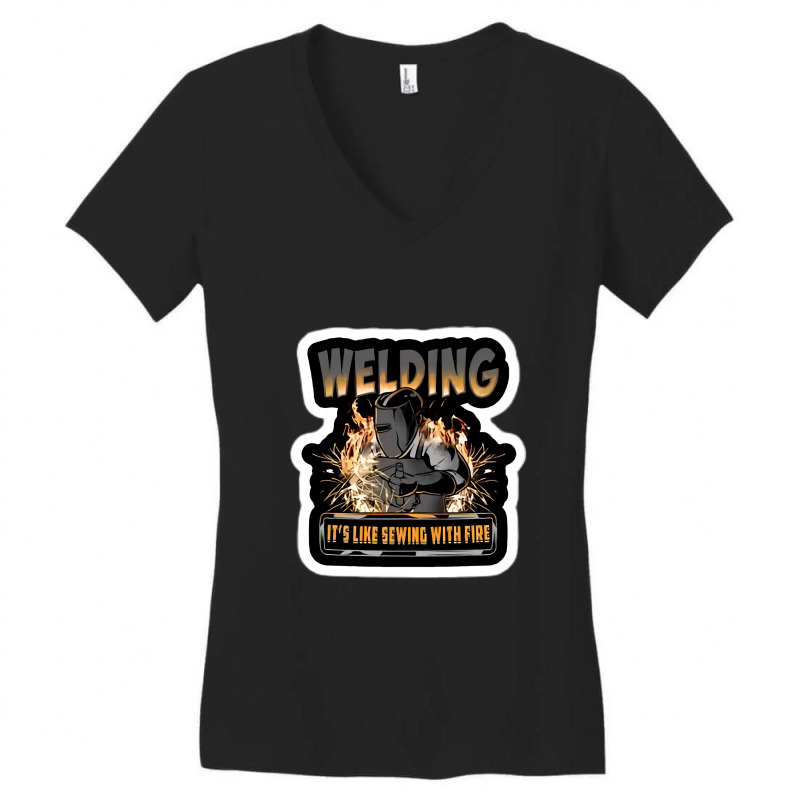 Welding Women's V-Neck T-Shirt by NAPHY-SHOP | Artistshot