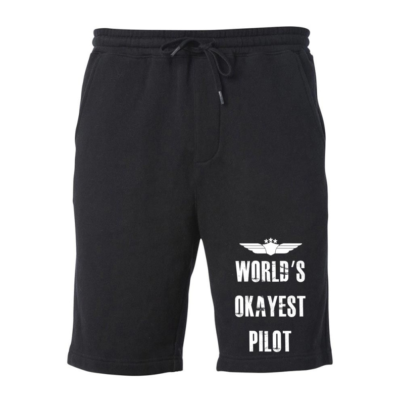 World's Okayest Pilot Flying Aviation Fleece Short | Artistshot