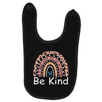 Be Kind Cute Boho Leopard Rainbow Womens Kids Girl Baby Bibs | Artistshot