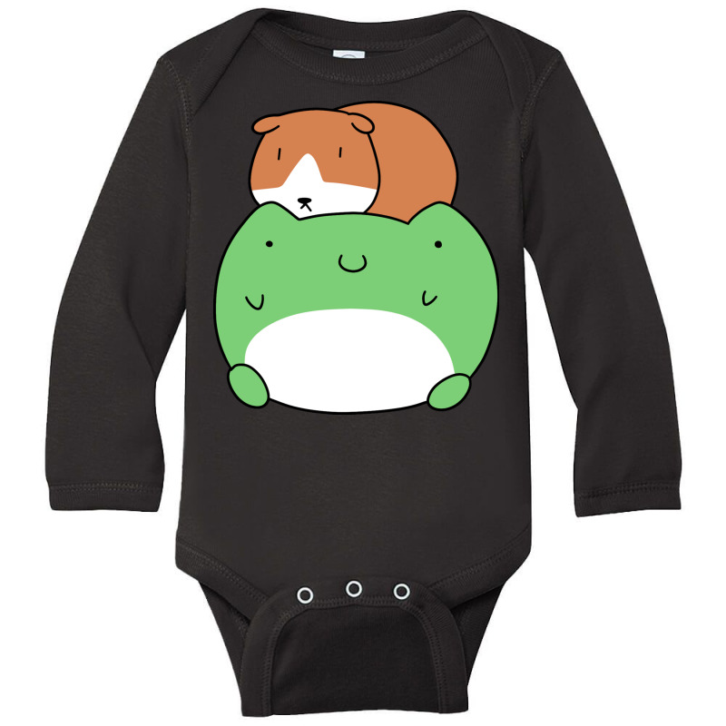 Guinea Pig And Frog Long Sleeve Baby Bodysuit | Artistshot