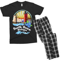 South Haven Michigan Men's T-shirt Pajama Set | Artistshot