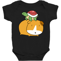 Guinea Pig And Tiny Turtle Baby Bodysuit | Artistshot