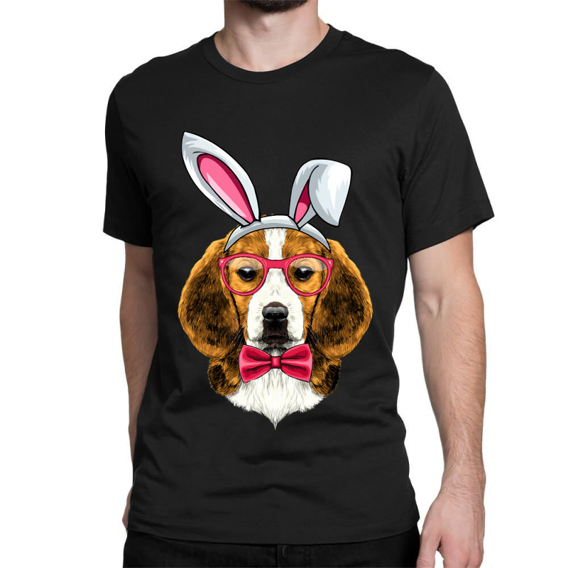 Beagle Bunny Ears Glasses Eggs Cute Easter Dog Own Classic T-shirt by kerrmanthez | Artistshot