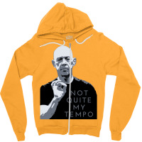 Not Quite My Tempo Black And White Zipper Hoodie | Artistshot