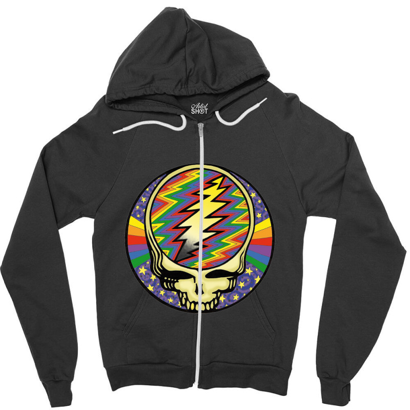 Grateful Color Dead Zipper Hoodie | Artistshot