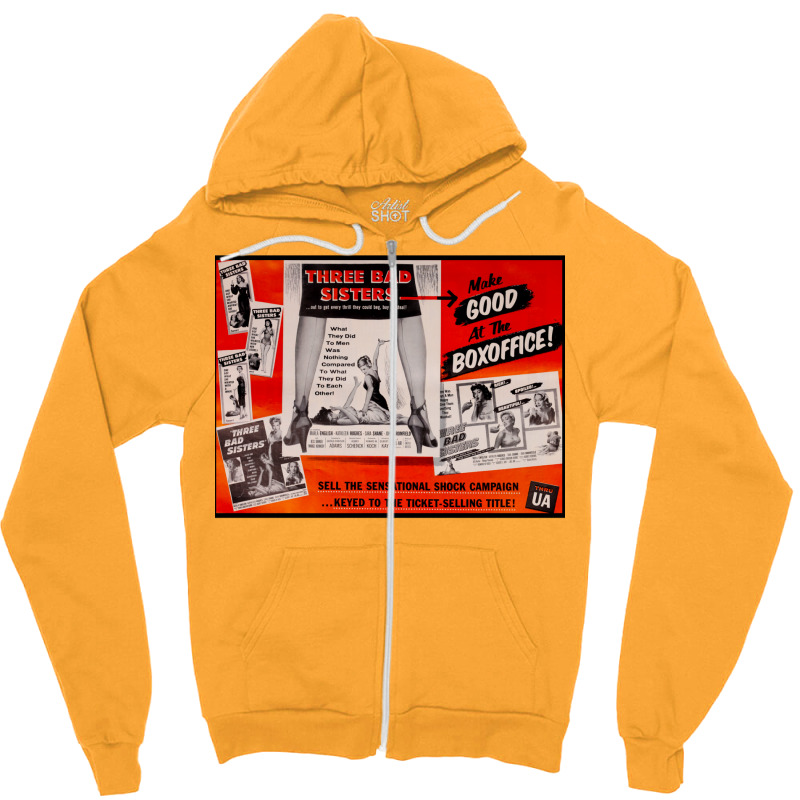 Another Great Vintage Exploitation Movie Poster Zipper Hoodie by mimadarotnah | Artistshot