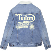 Triton Cafe Racer Unisex Sherpa-lined Denim Jacket | Artistshot