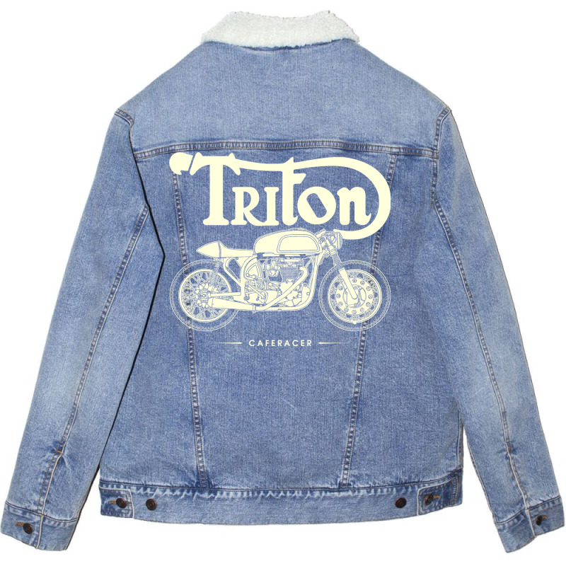 Triton Cafe Racer Unisex Sherpa-Lined Denim Jacket by rukasamukik | Artistshot