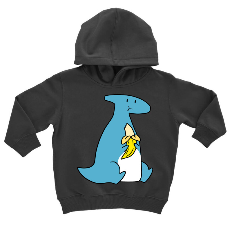 Hadrosaurid Eating A Banana Toddler Hoodie | Artistshot