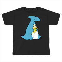 Hadrosaurid Eating A Banana Toddler T-shirt | Artistshot