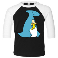 Hadrosaurid Eating A Banana Toddler 3/4 Sleeve Tee | Artistshot