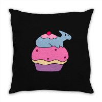 Hadrosaurus And Giant Cupcake Throw Pillow | Artistshot