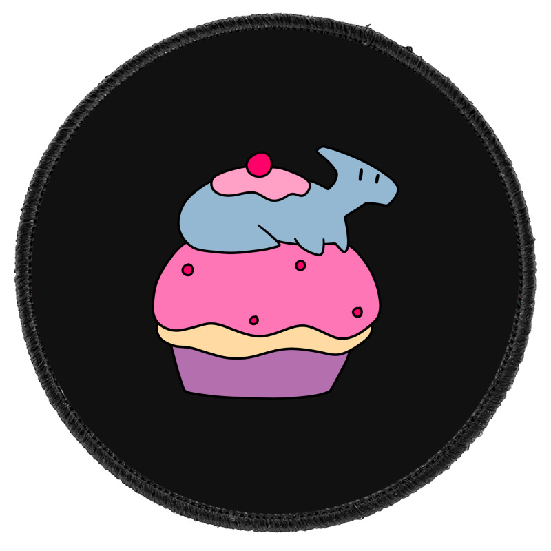 Hadrosaurus And Giant Cupcake Round Patch | Artistshot