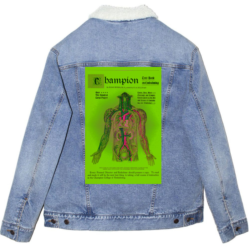 Champion Text Book On Embalming 3 Unisex Sherpa-lined Denim Jacket | Artistshot