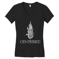 Centered Yoga Zen Meditation Namaste S Women's V-neck T-shirt | Artistshot