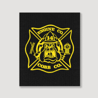 Limited Edition Cobb County Fire Engine 14 Portrait Canvas Print | Artistshot