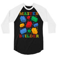 Brick Builder Blocks Master Builder Men 3/4 Sleeve Shirt | Artistshot