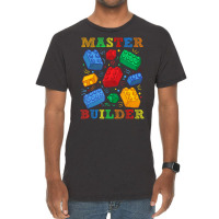 Brick Builder Blocks Master Builder Men Vintage T-shirt | Artistshot